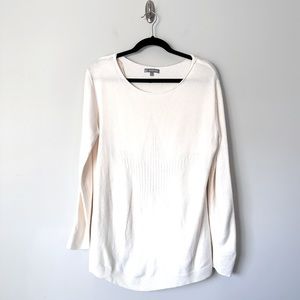 Wit & Wisdom Cream Star Crew Neck Sweater